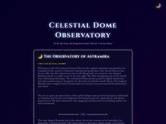 observatory screenshot