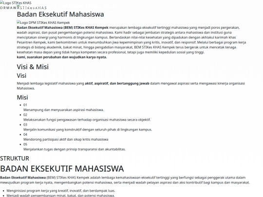 Stuktur bem screenshot