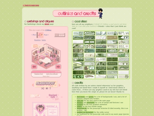 links screenshot