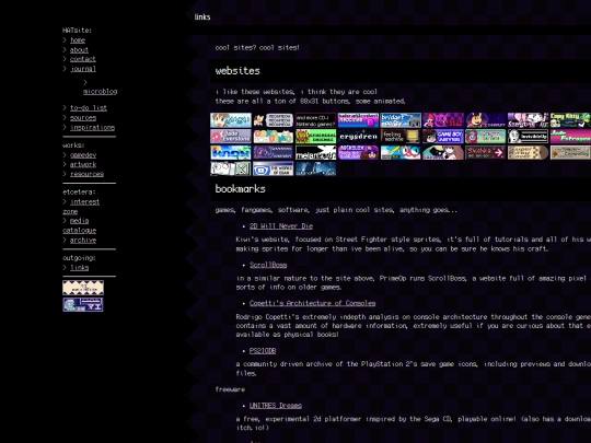 links screenshot