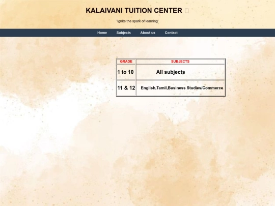 subjects screenshot