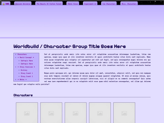 sub-pages/characters-sub-pages/world-template screenshot
