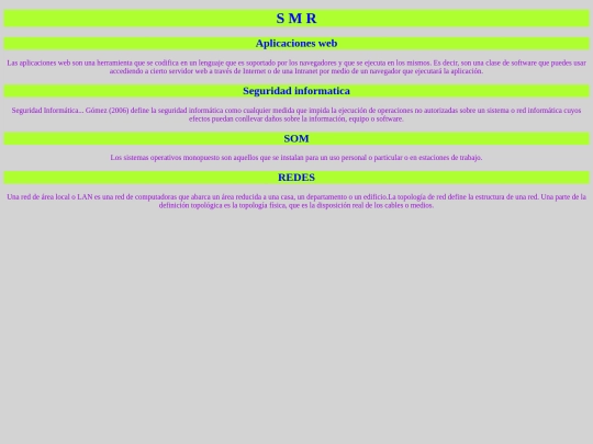 1/SMR screenshot