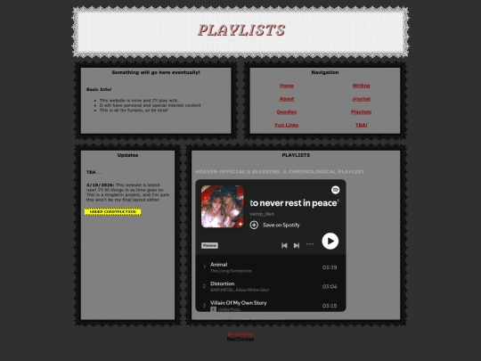 Pages/Playlists screenshot