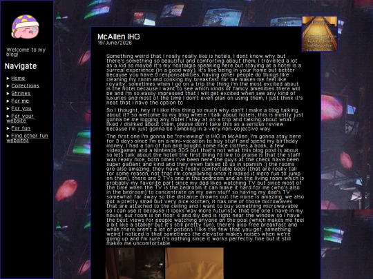 Blog/Hotel screenshot