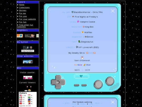 Webrings screenshot
