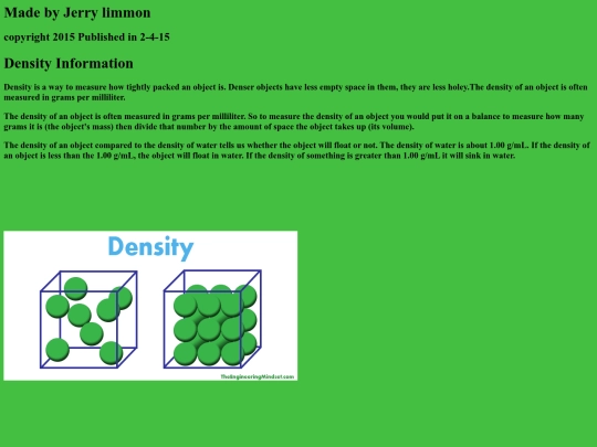 Density screenshot