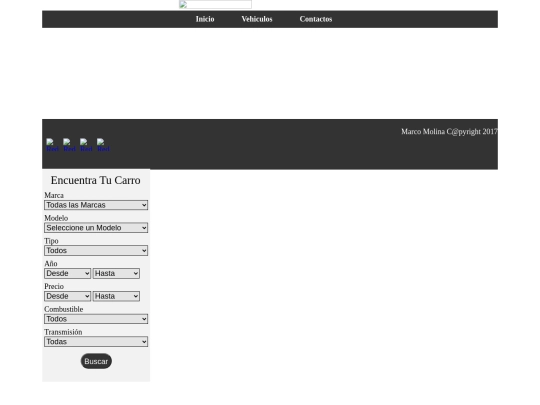 pagina principal/vehiculos screenshot