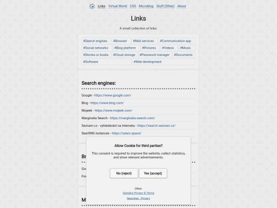 pages/links screenshot