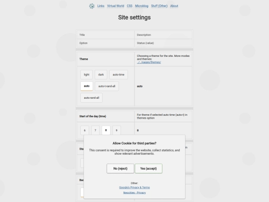 pages/settings screenshot