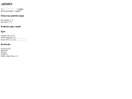 Mr/Admin screenshot