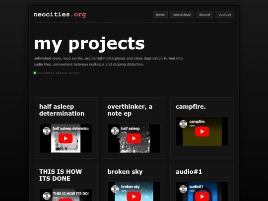projects screenshot