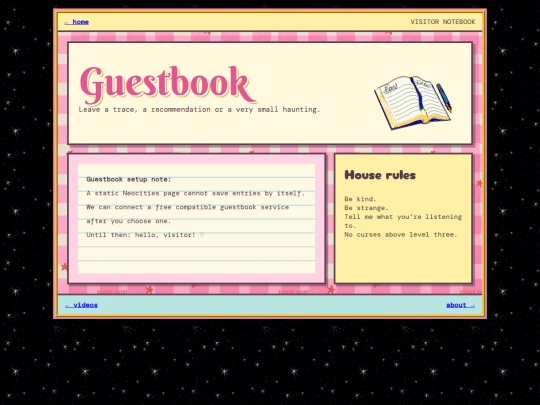 guestbook screenshot