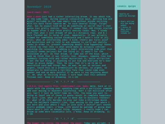 posts/November2019entries screenshot