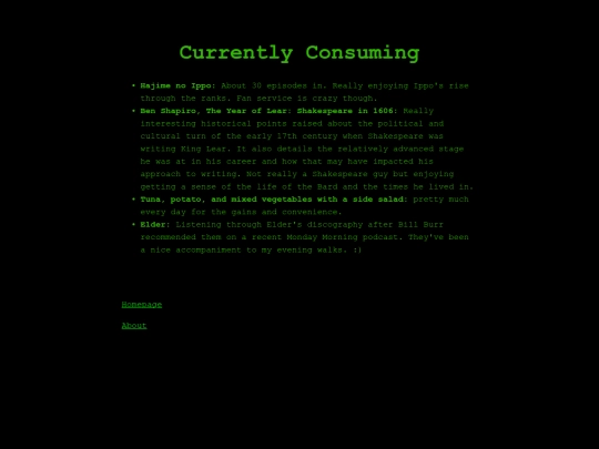 CurrentlyConsuming screenshot