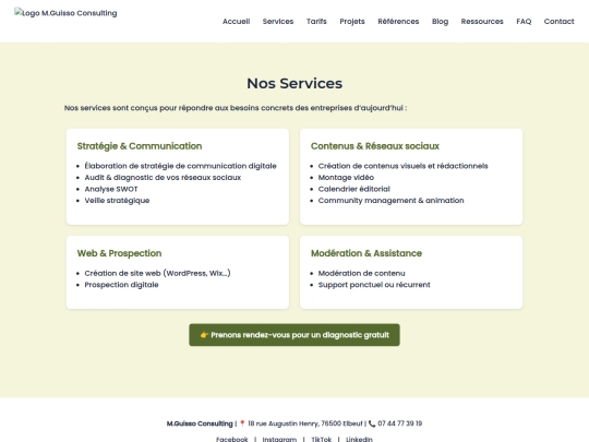 services screenshot