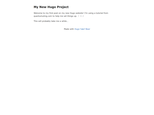 blog-hugo/my-first-post screenshot