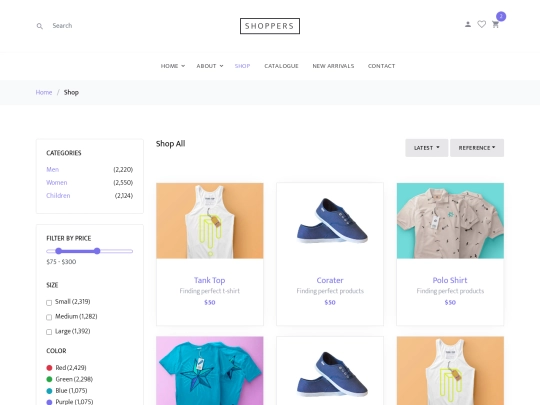 shopper template/shop screenshot