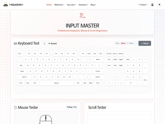keyboard-tester screenshot