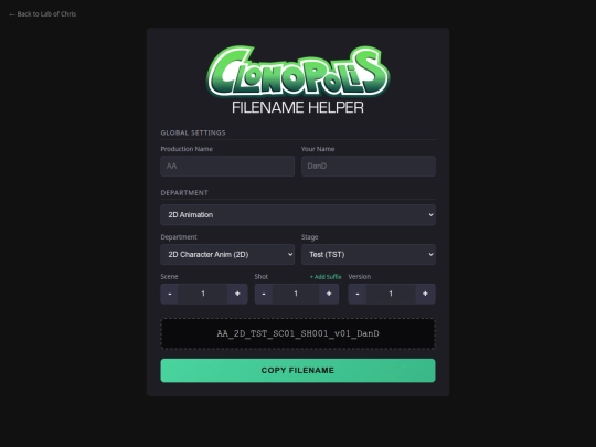 filenamehelper screenshot