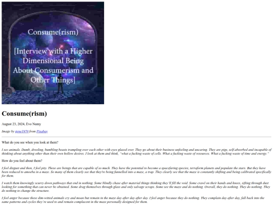 Webpages/fiction_stories/Interviews/20240923_Consumerism_Interview_with_a_Higher_Dimensional_Being_About_Consumerism_and_Other_Things screenshot