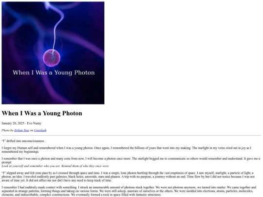 Webpages/fiction_stories/We_Are_Stardust_Series/20250120_When_I_Was_a_Young_Photon screenshot