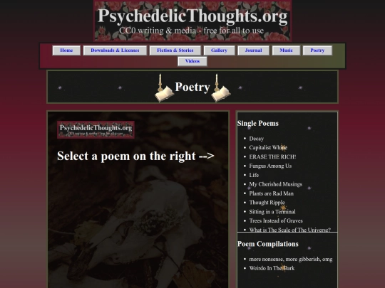 Webpages/poetry/poetry_page screenshot