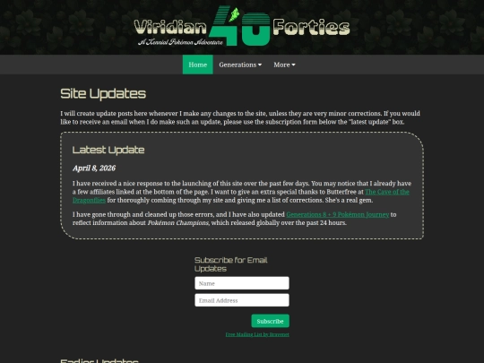updates screenshot