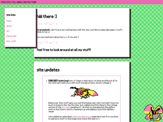 PersonalWebsite/home screenshot