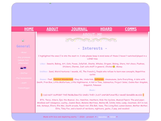 Pages/about screenshot