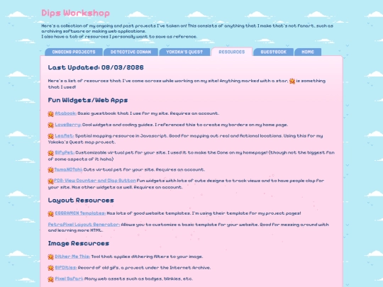projects/resources screenshot