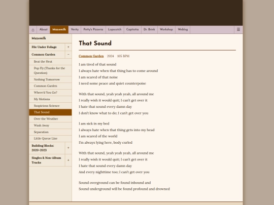 mazemilk/common-garden/that-sound screenshot