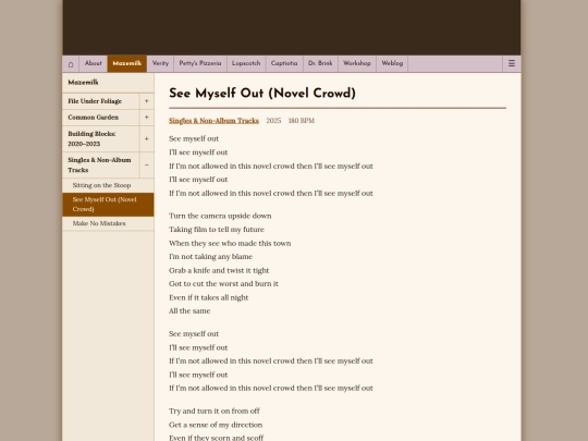 mazemilk/singles/see-myself-out screenshot
