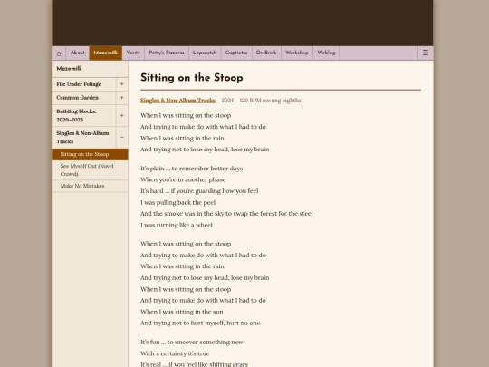 mazemilk/singles/sitting-on-the-stoop screenshot