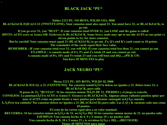 playergamerules/blackjack screenshot