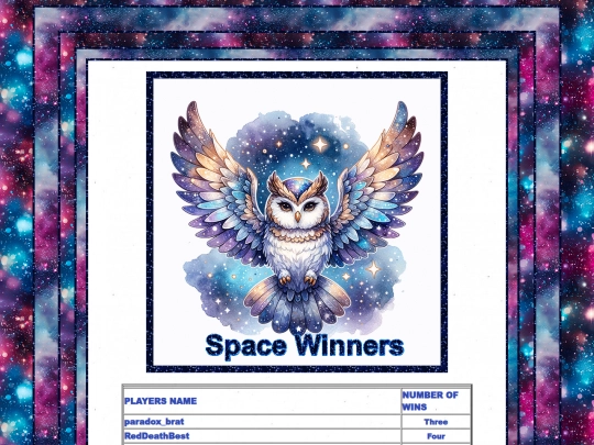 specials/spacewinners screenshot