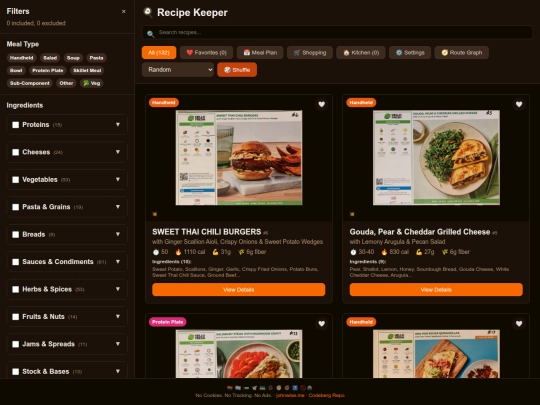 recipes screenshot