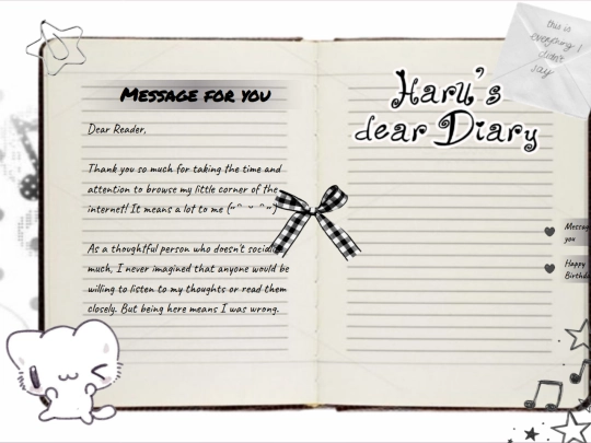 Diary screenshot