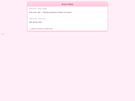 diary screenshot