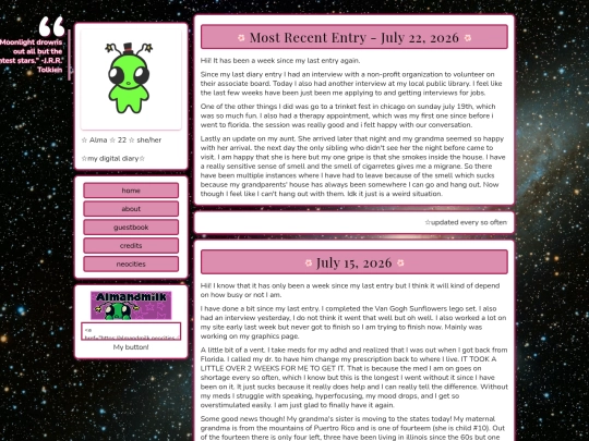 diary screenshot