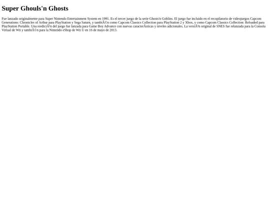 Super Ghouls'n Ghosts screenshot