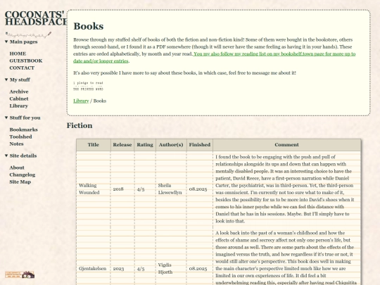 site/books screenshot