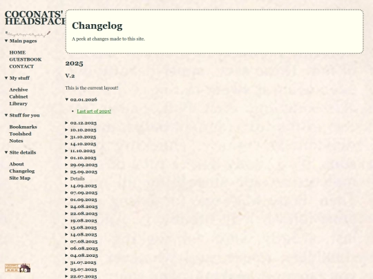site/changelog screenshot