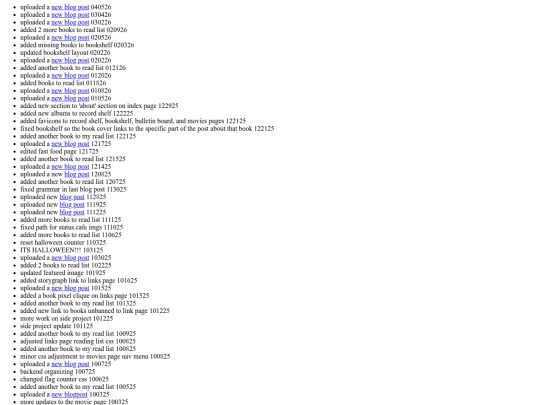 changelog screenshot