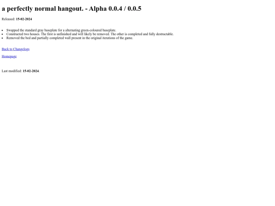 projects/a-perfectly-normal-hangout/2024/change-1 screenshot