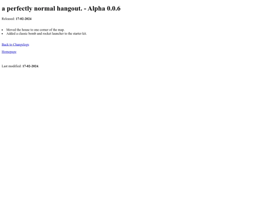 projects/a-perfectly-normal-hangout/2024/change-2 screenshot