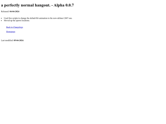 projects/a-perfectly-normal-hangout/2024/change-3 screenshot