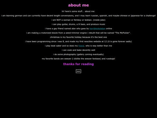 aboutme screenshot