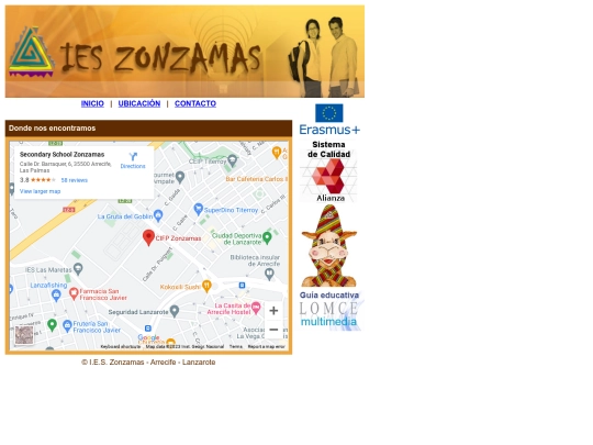 Pagina Zonzamas/ubicacion screenshot