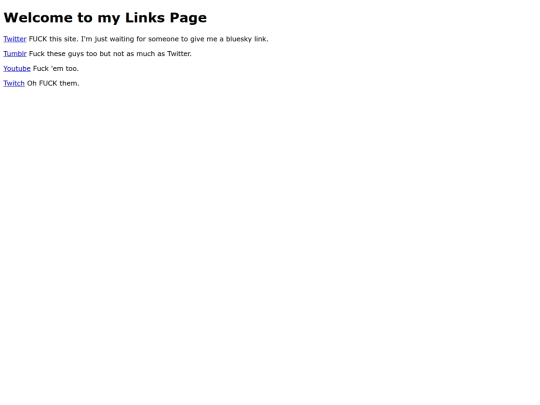 Links screenshot
